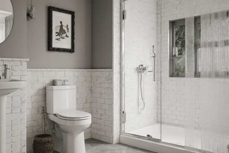 How to design the bathroom to appear less crowded?
